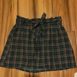 High-waisted Plaid Skirt